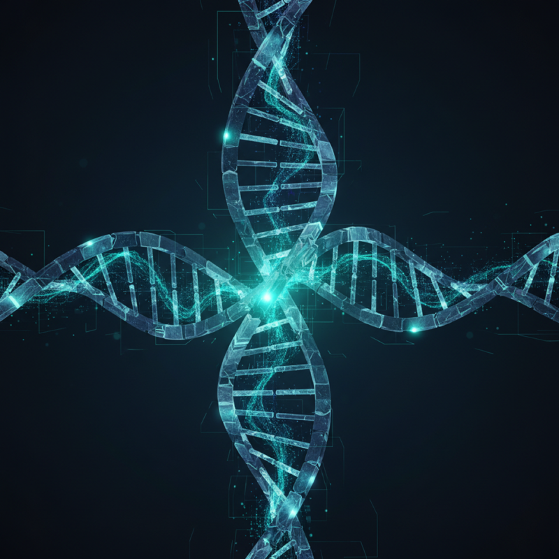 Abstract DNA and biotech visualization